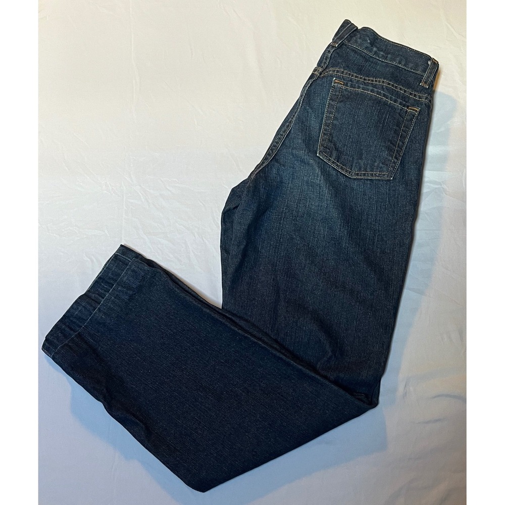 Eddie Bauer Womens 4 Regular Dark Wash Straight Leg 100% Cotton Jeans 4707